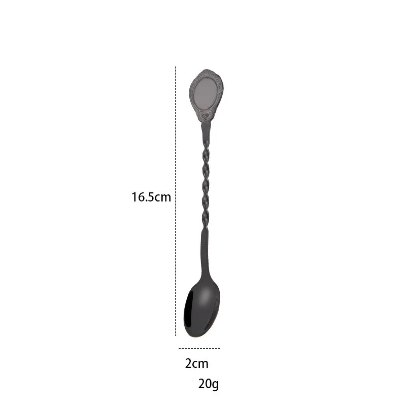 Iced tea cocktail dtirring spoon creative  spiral coffee spoon bar mixing spoon long handle spoon 9