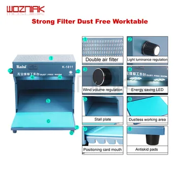 

KAISI Dust free worktable Cellphone Repairs filter Purify Operating room Sticker OCA Fit separate Change screen Workbench