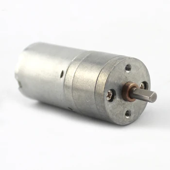 

370 DC gear motor, intelligent robot trolley motor 6V 133RPM 25GB motor, high torque central shaft output Reduction ratio 1:45