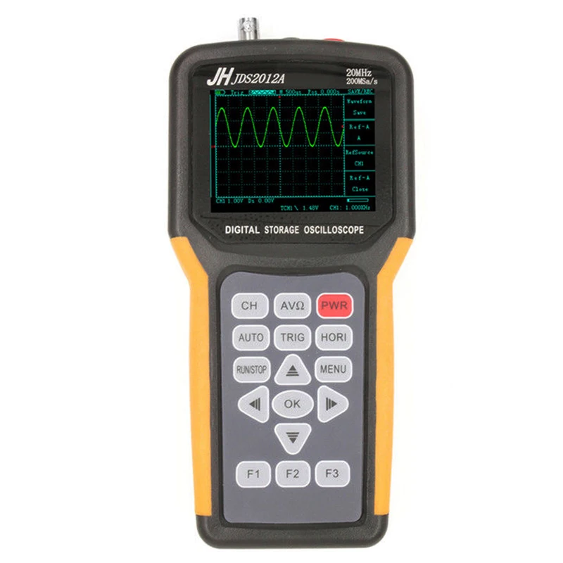 

New JDS2012A Digital Handheld Oscilloscope 1 Channels 20MHz 200MSa/s Sample Rate Os US Plug