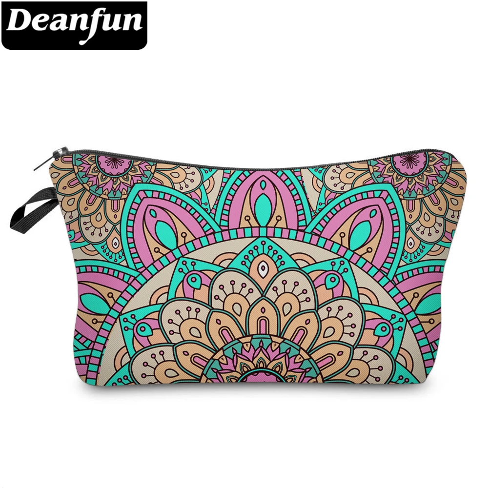 Косметичка Deanfun с 3D принтом цветной цветок Модный женский дорожный органайзер