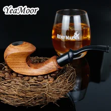 Винтаж курительная трубка из розового дерева 9 мм фильтр розовая деревянная труба табака трубы Традиционный китайский Ruyi Стиль трубка курительная инструменты