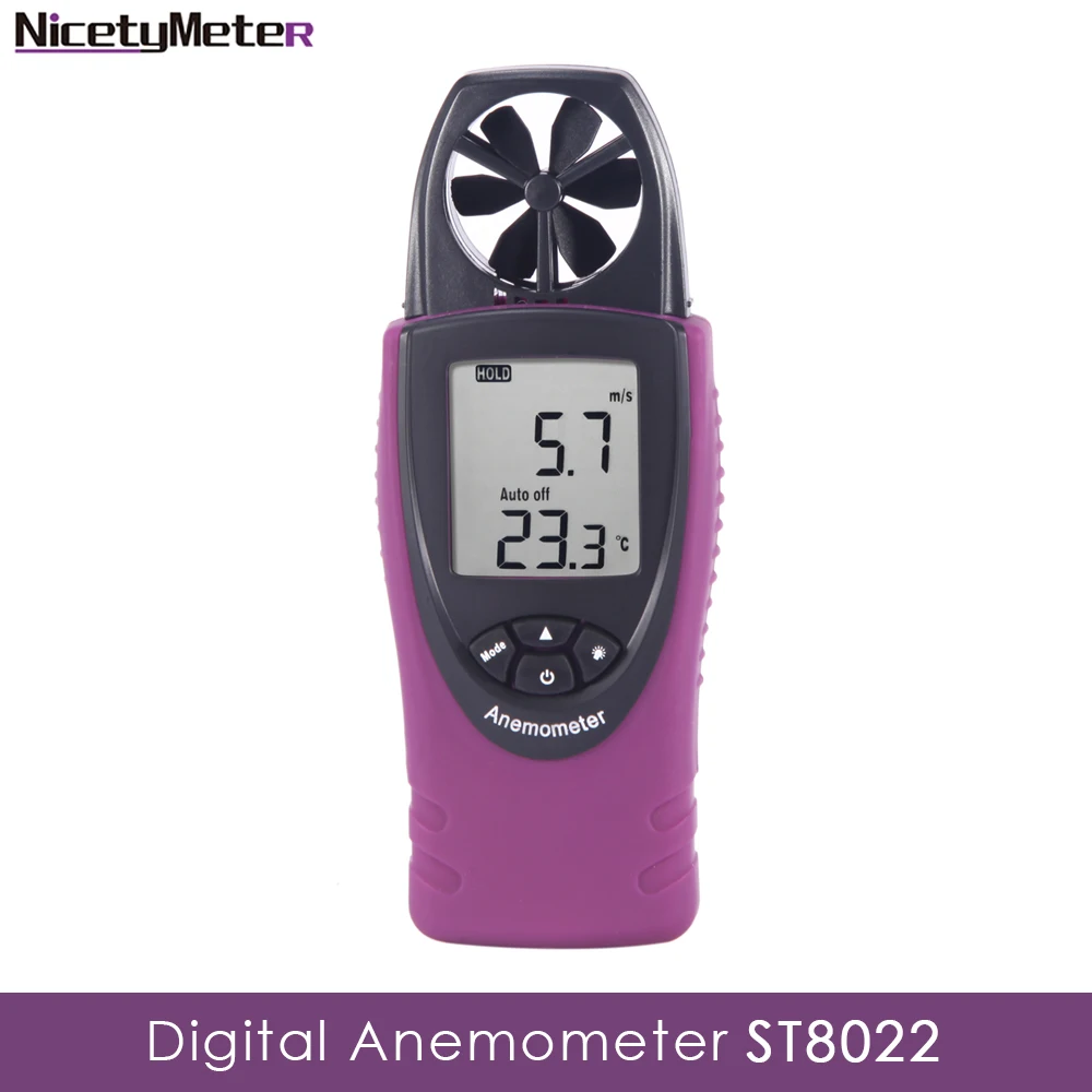 

Nicetymeter ST8022 Mini Digital Wind Speed Meters Pocket Anemometers Temperature Digital Thermometers Air Velocity anemometer