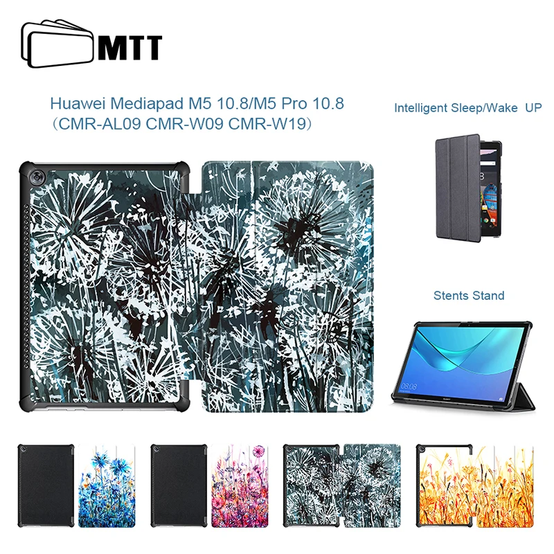 

MTT Painting Dandelion Leather cover For Huawei MediaPad M5 10 10.8 inch Tablet PC Protective Case For Huawei M5 Pro 10.8" Case