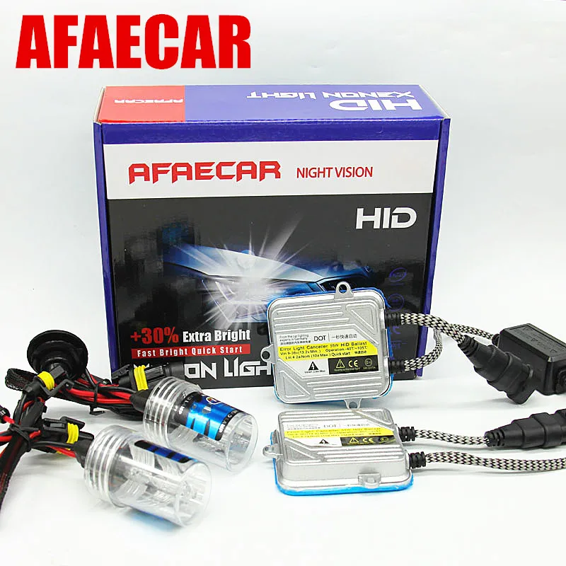 Afaecar 55 Вт переменного тока 12 V hid H1 H3 H7 H11 9005 HB3 HB4 9006 5500 K Ксеноновые фары