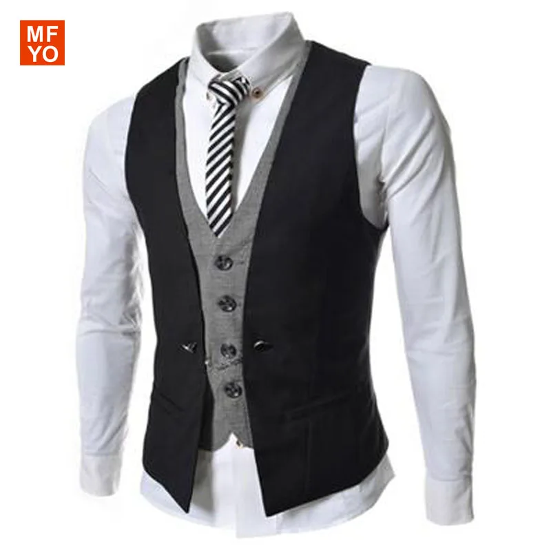 Vests Special Offer Polyester Cotton 2016 New Arrival Men's Slim Vest