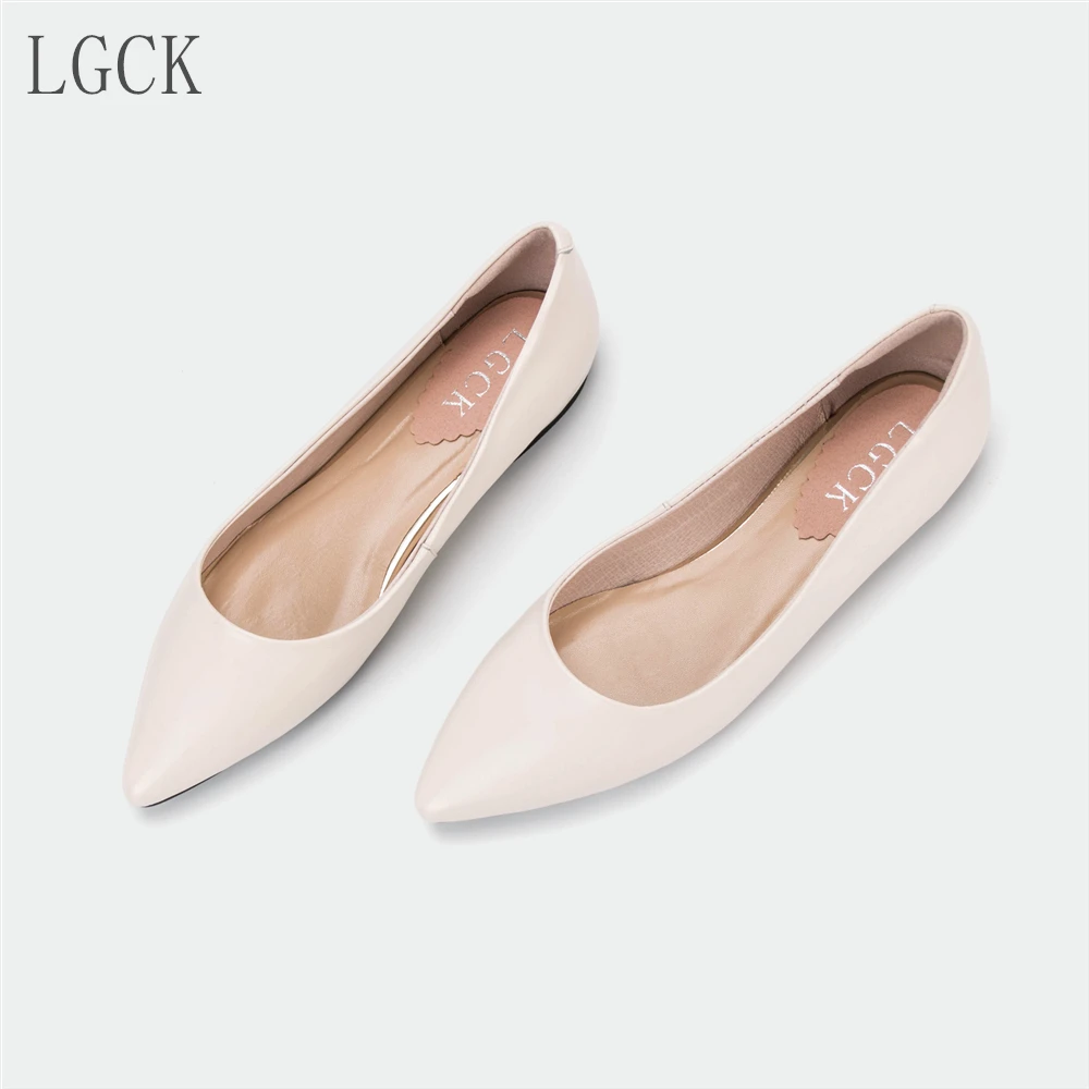 

Plus Size 34-43 Genuine Leather Women Shoes Pointed Toe Oxford Flat Fashion Strange Style In with Casual Shoes comfortable mujer