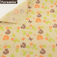 Хлопок Лен Ткань швейный материал принт цветок и бабочка дизайн домашний текстиль от teramila Tissu скатерть подушка Zakka