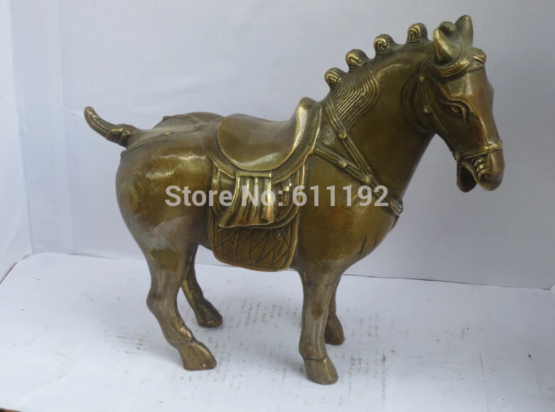

FengShui Home decoration handmade Copper Animal sculpture Metal crafts,Vintage Horse statue
