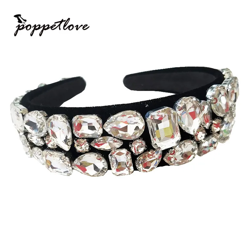 

Europe Baroque Beautiful Shine Headband full Rhinestone headmade Head Hoop Creative Jewelry Ornaments Women Girls Accessories