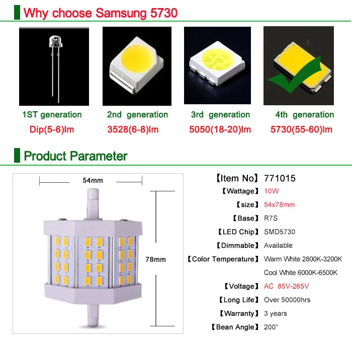 С регулируемой яркостью R7S светодиодный светильник 10W 15W 25W SMD5730 светодиодный R7S 78 мм J78 118 мм J118 189 мм J189 светодиодный светильник лампы заменить галогенные потолочные светильник