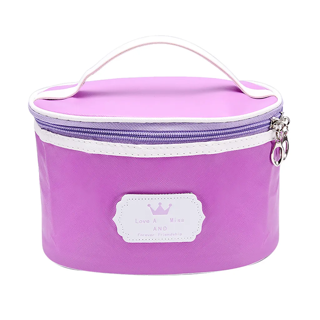 Women Makeup Cosmetic Bag Convenient Hand-Held Cute Toiletry Case Travel Cosmetic Bag Zipper Purse Organizer Storage Makeup C613 - Цвет: B