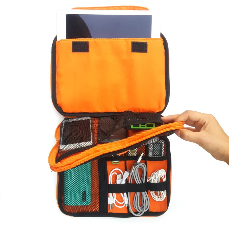 

Portable Cable Storage Organizer Bag Waterproof Shockproof Earphone Digital USB Cable Sorting Travel Insert Bags Ipad Organizer