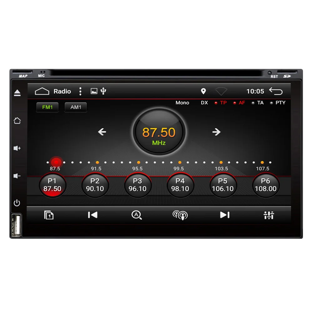 Cheap Eunavi Octa 8 Core 2 din android 8.1 car dvd player universal 2din 6.95