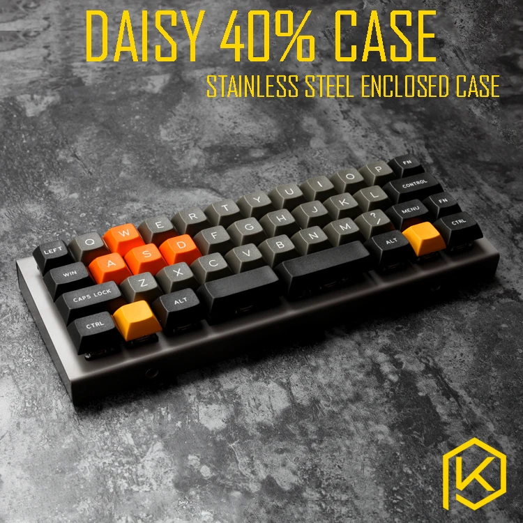 Case de Aço Dobrado para Daisy Superior e Inferior Inoxidável Custom Case Teclado Mecânico Fechado 40%