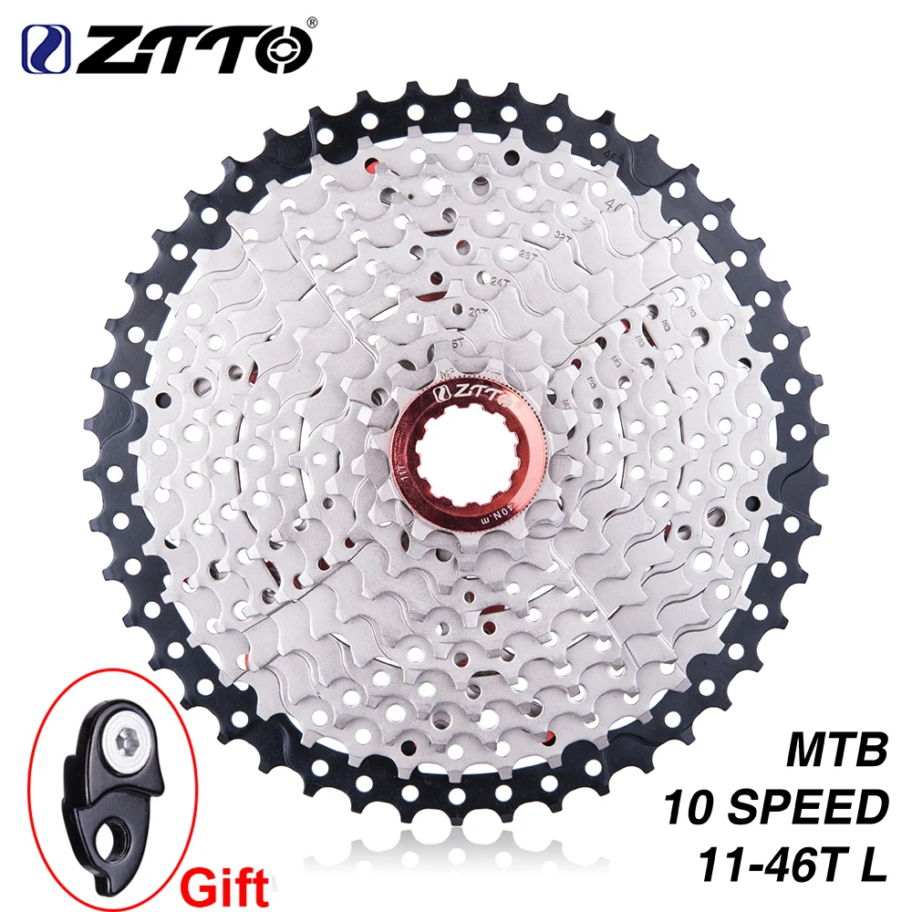 Casete de 10 velocidades para bicicleta ZTTO 11-46 T 10 S 10 v 46 t k7 gran relación MTB montaña rueda libre de la bicicleta para la pieza del piñón de la velocidad ztto 10 v 10 - 1