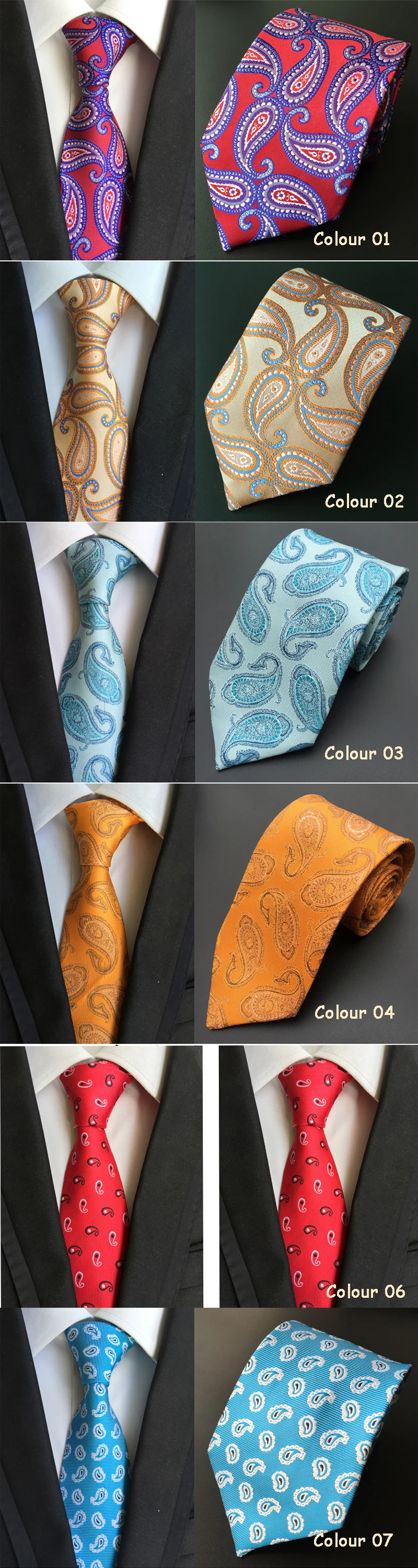 Новое поступление 8 см связей моды Пейсли высокое качество полиэстер тканые галстуки для Для мужчин свадебные аксессуары ЛЮКС глядя Gravatas
