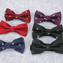 Бренд мужской полиэстер шелковый галстук-бабочка череп галстук-бабочка для смокинга банкета Новая мода бант Галстуки Для Свадьба Жених бабочка