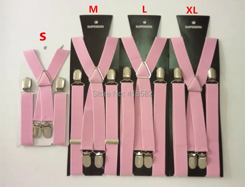 Bd002-light Розовый Дети чулок эластичный ремешок регулируемый женщины подтяжки для Weddding мужские подтяжки 4 зажима на 4 размера