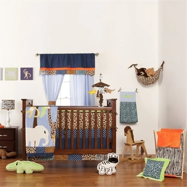 One Grace Place 10-14b012 Jazzie Jungle Boy Crib Bumper