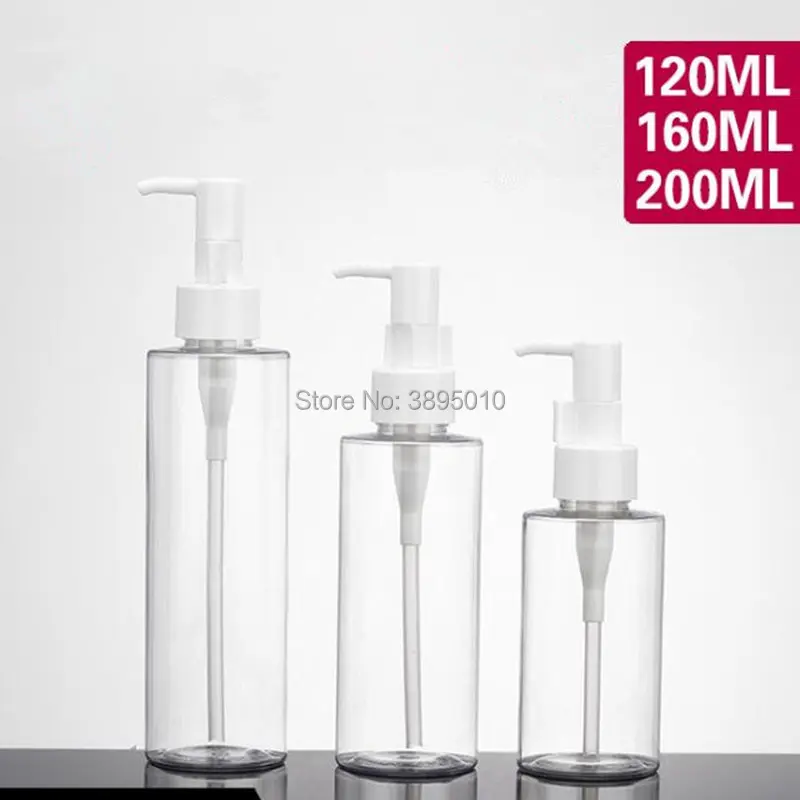 120ml Empty Plastic Oil bottle white lotion pump stopper Empty Cleaning oil bottle essential