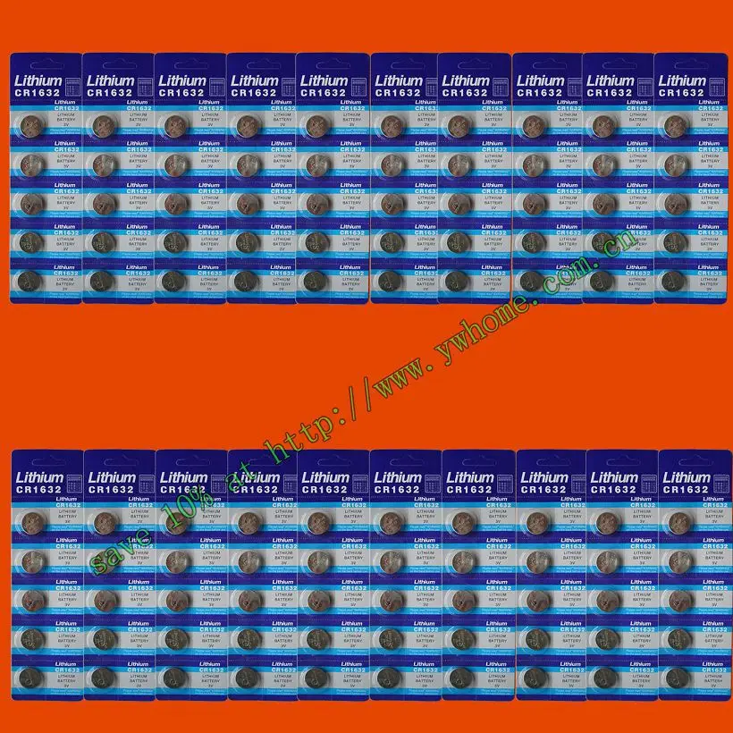 

100PCS SUNMAX CR1632 LITHIUM BATTERIES 3V SHIP by air mail