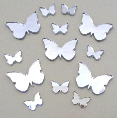 Mini décoratif miroirs papillon gravé