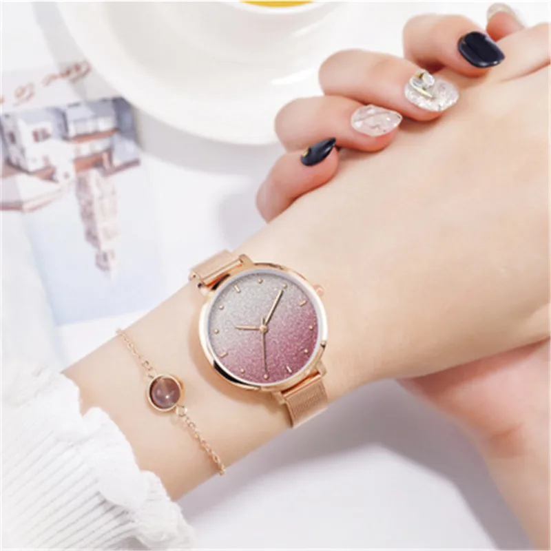 

Best Sell Starry Sky Watch Women Elegant 2019 Luxury Shiny Watches Reloj Mujer Wrist Watch Bracelets Ladies Dresses Quartz Clock