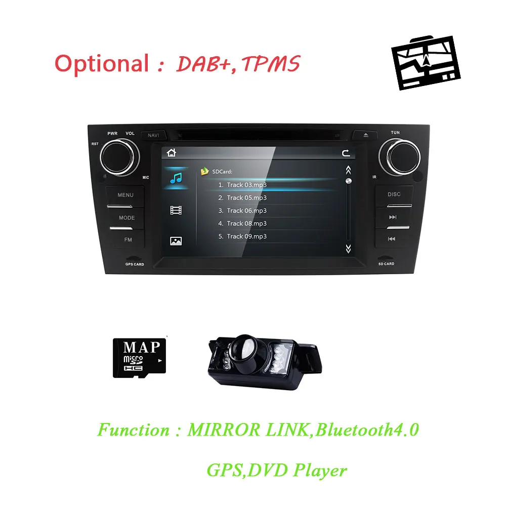 

car radio DVD GPS navigation wince For BMW E90 E91 E92 E93(2006-2012) with Bluetooth BT 1080P Map SWC AM/FM RDS MAP MIRROR LINK