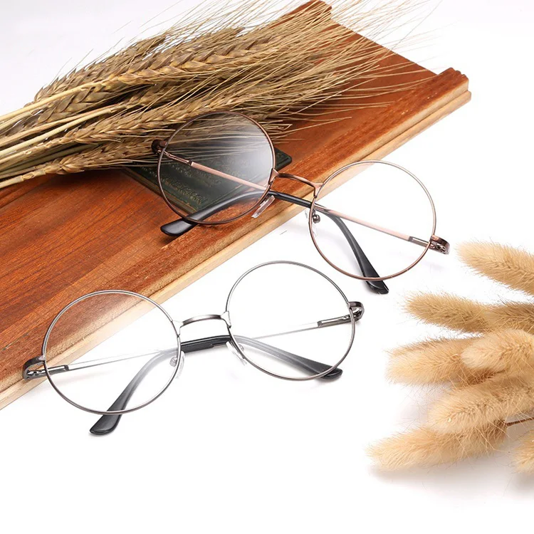 GLAUSA ретро круглые очки для близорукости женские и мужские металлические прозрачные линзы короткие очки для коррекции зрения очки градусов-1,0-1,5-2,0-2,5-3,0-3,5-4,0