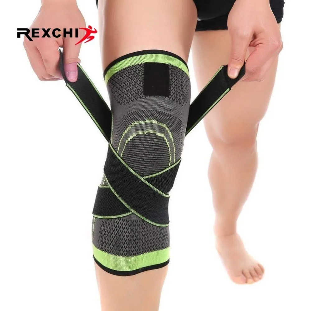 REXCHI 1 قطعة الرياضة نيباد الضغط مرونة الركبة منصات دعم كم كرة السلة الكرة الطائرة هدفين واقية التدريب REXCHI 1 قطعة الرياضة نيباد الضغط مرونة الركبة منصات دعم كم كرة السلة الكرة الطائرة هدفين واقية التدريب