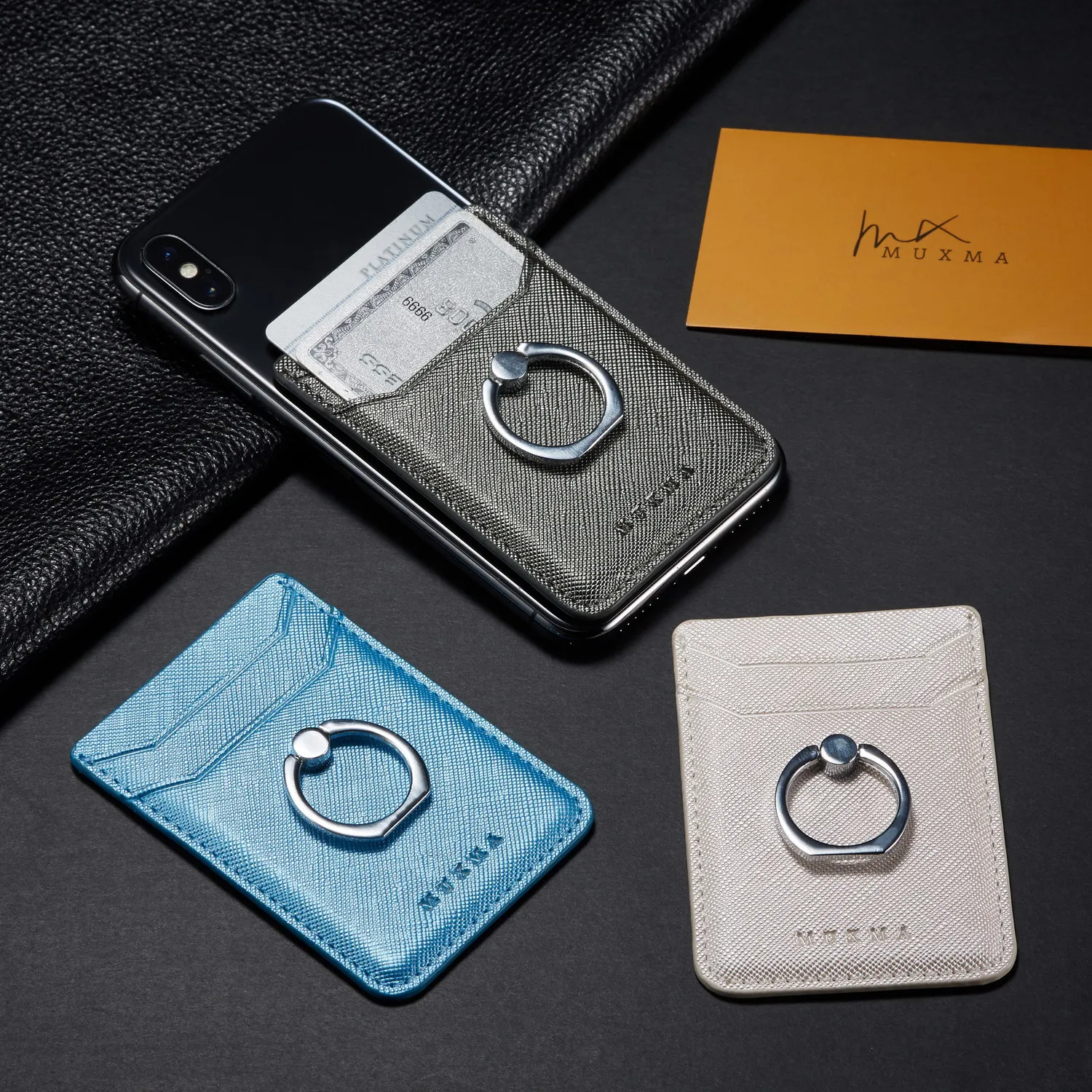iphone 7 case Haissky Leather Card Stickers Phone Case For Samsung A80 A70 A50 Note 10 Ring Holder Stand Case For iPhone Xs Max for Huawei P30 iphone 7 wallet case