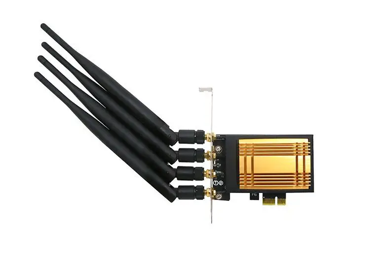 

desktop pc wifi pci-e adapter 867mbps BCM94352Z 4pcs* 6db antennas wireless computer network card 802.11a/b/g/n/ac heat sink
