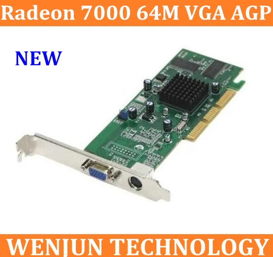 Бесплатная доставка предложение low end новое ATI Radeon 7000 64 м DDR VGA + TVO AGP видеокарт |