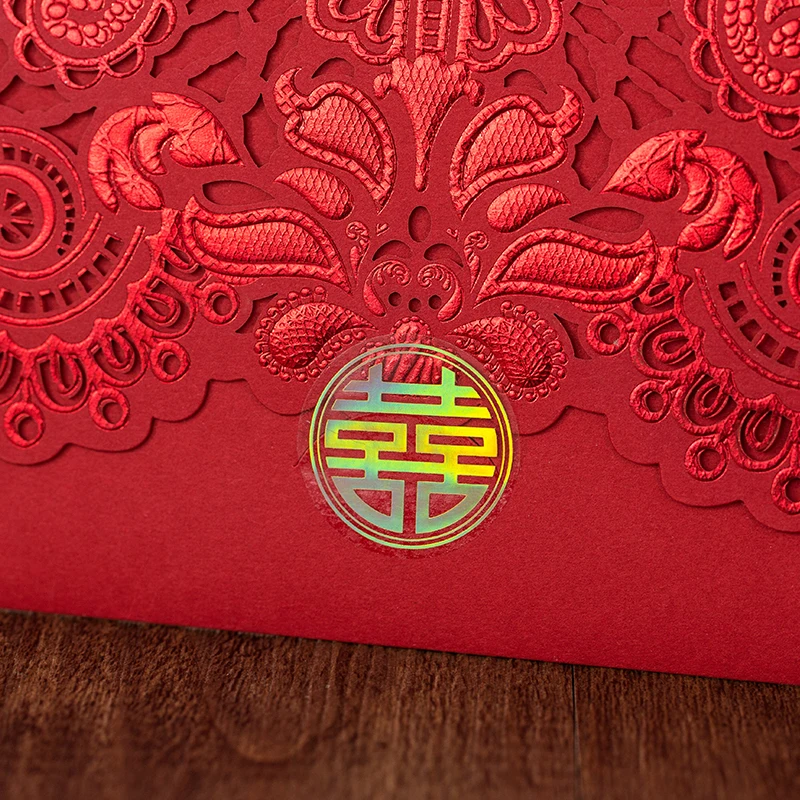 1 красный пакет китайские полые Свадебные новогодние красные пакеты вечерние подарки