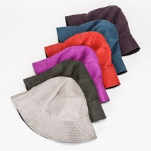 Difanni простые однотонные шляпы-ведерки для мужчин Двусторонняя может носить хлопок для женщин шляпа от солнца Боб Удобная Рыбацкая шляпа