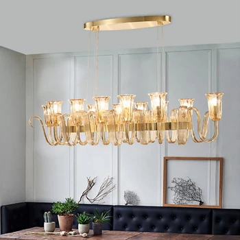 

Hanging Lights for Bars Modern Crystal Pendant Light Wrought Iron Decoration led Pendant Lamp Nordic Kitchen Lights Hanging