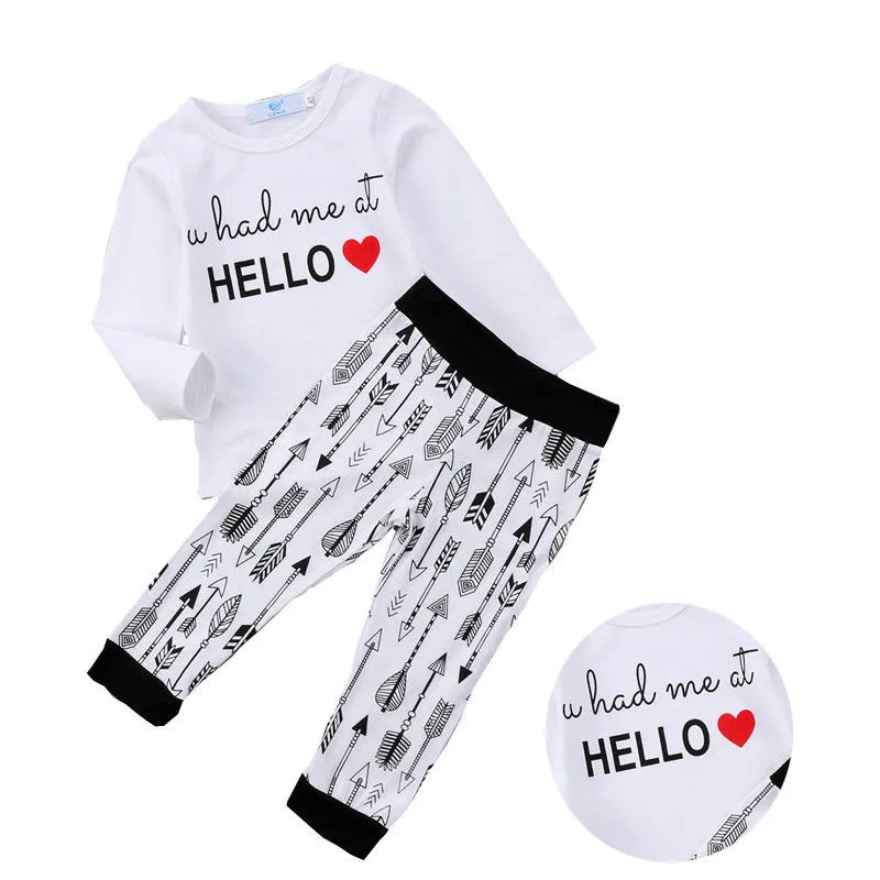 Toddler Kids Baby Boy Letter Clothes Sets Casual Letter Printing T