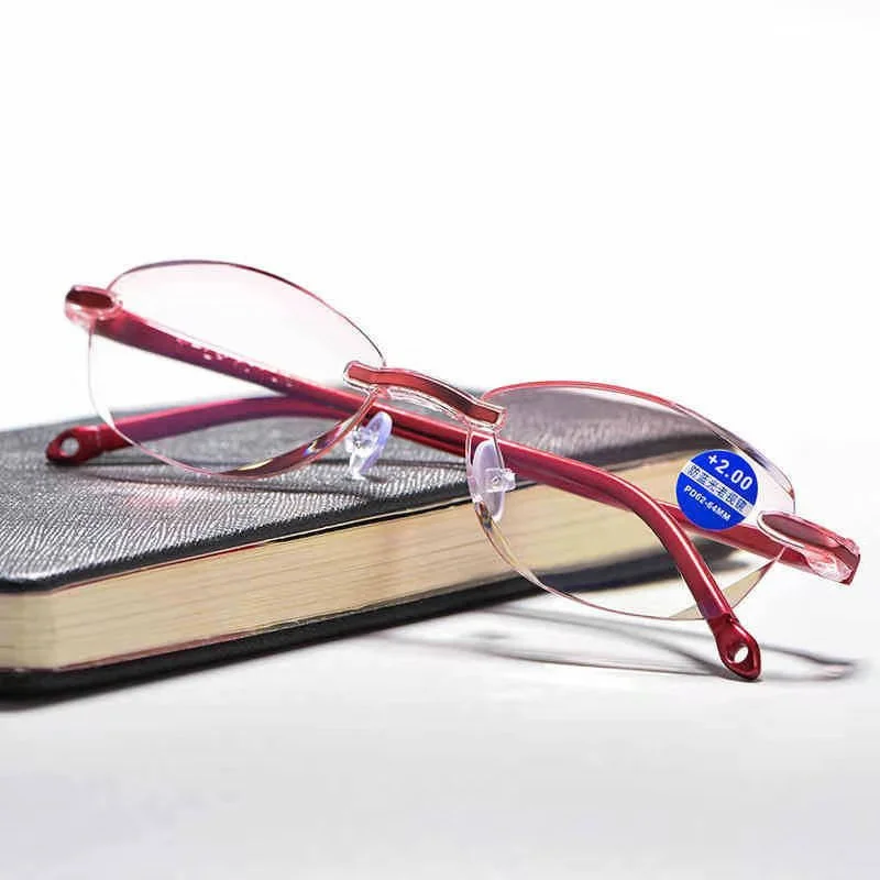 

Kaleidoscope Glasses Anti Blue Light reading glasses rimless presbyopia hyperopia magnifier eyewear +1.0,+1.5,+2.0,+2.5,+3.0