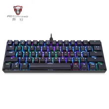 Красочные RGB подсветкой отрегулировать MX Синий Настенные переключатели 61 игровых клавиш механические клавиатуры игровая клавиатура Teclado геймер плавающий светодиодный