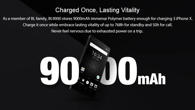 DOOGEE BL9000 6GB RAM 64GB ROM MTK6763 2.0GHz Octa Core 5.99 Inch IPS FHD Screen Dual Camera Android 8.1 4G LTE Smartphone