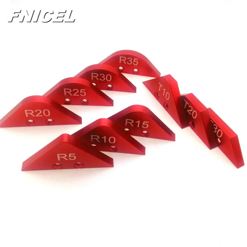 1 комплект угловая линейка из алюминиевого сплава R Gauge T обрезка машины Fillet