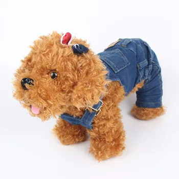 

Small Dogs Jumpsuit Overalls Jeans Cats Clothes For Pets Costume Costumes Yorkshire dog onesie yorkshire terrier pyjama chien