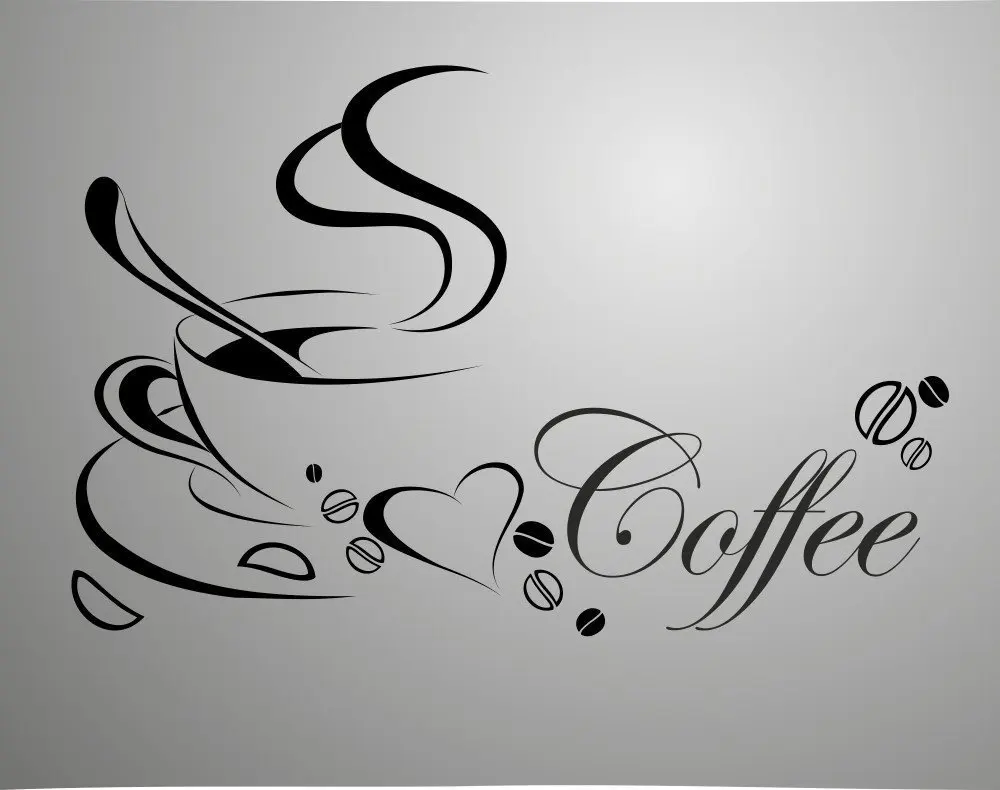 Coffe Cup Art Home Vinyl Wall Sticker Quote Removable Decor Art Home Vinyl Wall Sticker Quote Removable Decor Decal Free Shipping In Stickers From Garden On Aliexpress Alibaba Group