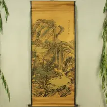 China Antique collection Boutique Calligraphy and painting Landscape painting diagram