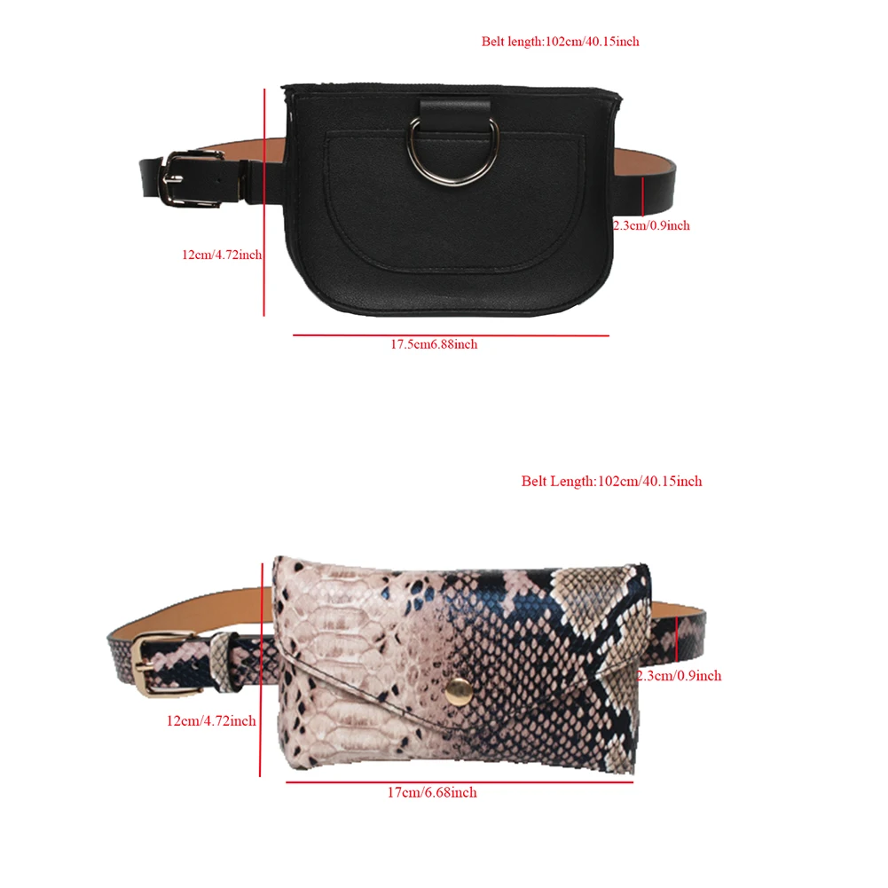 2019 Модные женские поясные сумки Fanny Pack из искусственной кожи поясная сумка Famal Мода змеиной кожи поясной ремень высокое качество женский