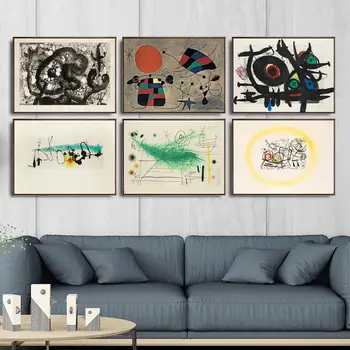 

Home Decoration Art Wall Pictures Fro Living Room Poster Print Canvas Paintings Spanish Joan Miro Abstract 7