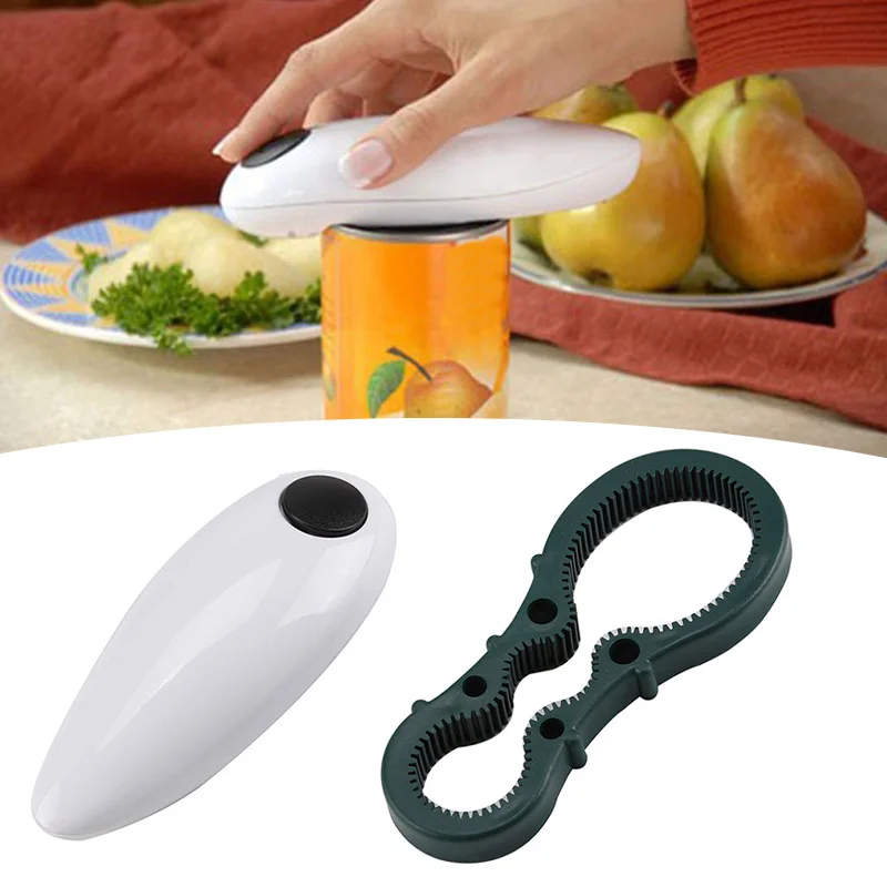 

2018 New Mini Convenient One Touch Automatic Electric Can Tin Bottle Opener &Bottle Wrench No Hands Battery Operated