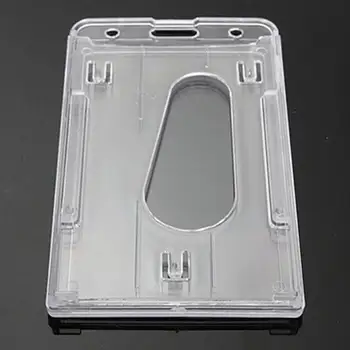 

Multi-use Work Card Holder Portable ID Card Case Double Side Hard Plastic Badge Holder Size 60*101mm #903 New