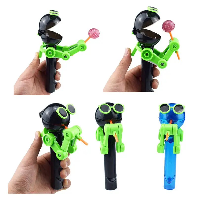 

lollipops Holder Stand Storage Robot Creative Lollipops Artifact Funny Eating lollipop Robo toys for adults antistress 30